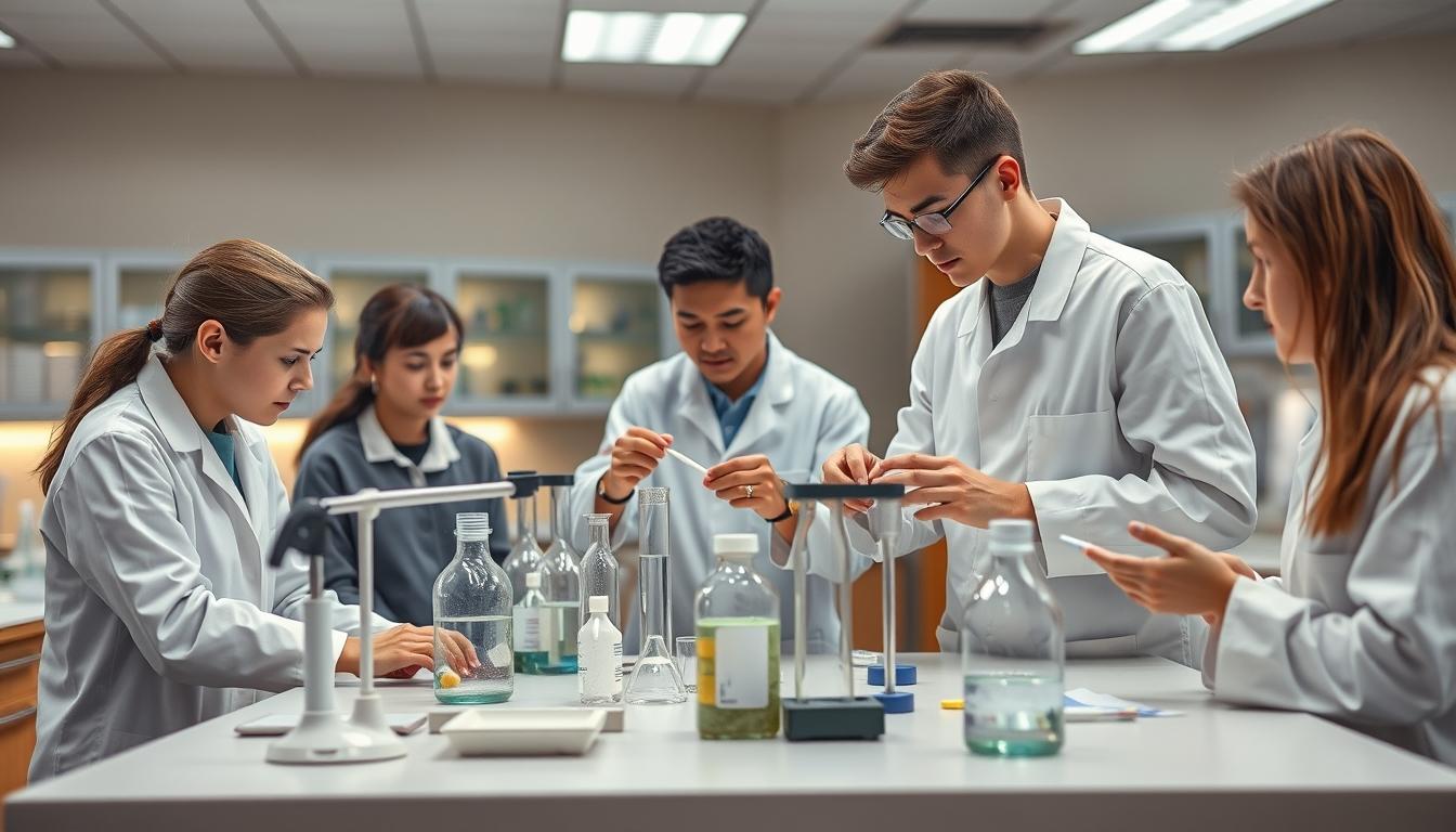 Student using learning strategies while studying